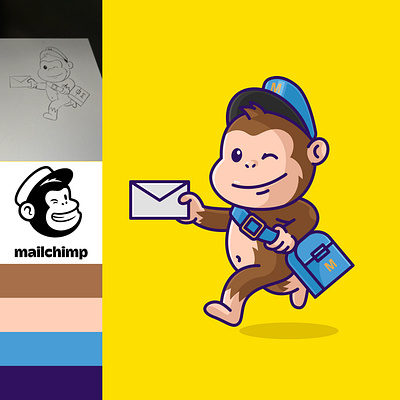 MAILCHIMP Mascot Redesign cartoon cute cutecartoon illustration logo cartoon logo mascot logo redesign mailchimp logo mascot mascot redesing monkey cartoon monkey logo monkey mascot redesign vector