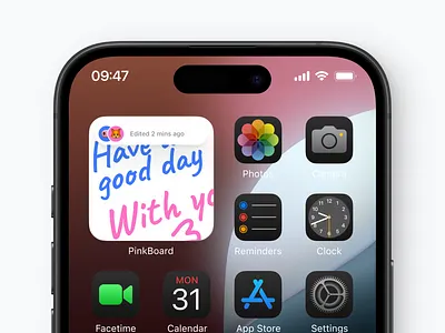 PinkBoard IOS Widget ios ios app ios widget ui ux widget