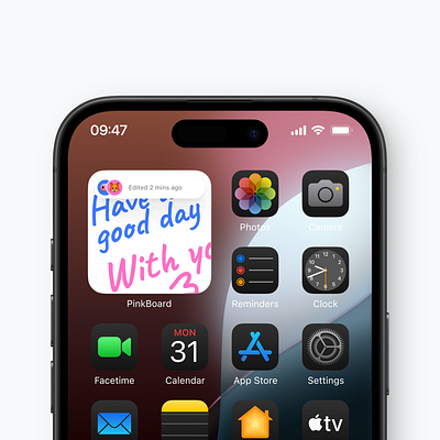 PinkBoard IOS Widget ios ios app ios widget ui ux widget