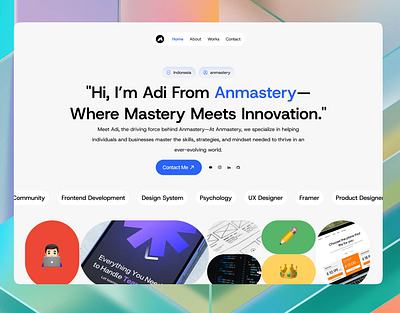 😎 Sample Portfolio Website - Anmastery anmastery branding design exploration landingpage portfolio sample typography ui userinterface ux website