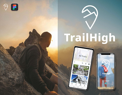 TrailHigh - Trekking Mobile App android ios native app trekking app ui