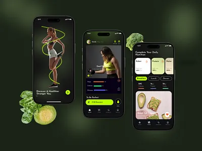 Fitness App 3d animation app graphic design motion graphics ui userinterface