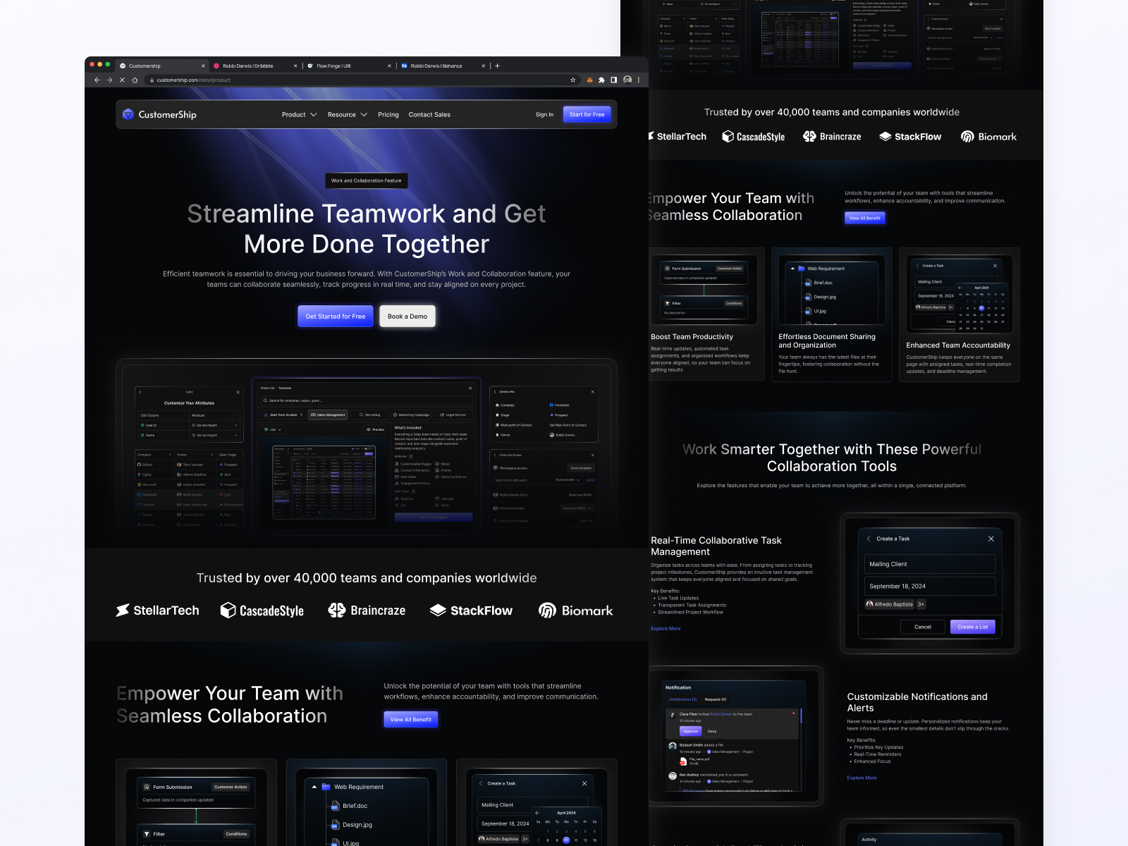 Example of Full Website UI/UX Design & Development