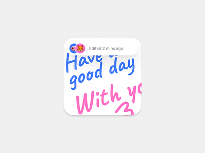 Cooperative drawing widget design ios mobile ui widget