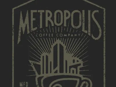 Metropolis coffee crusty faded graphic metropolis old reject stamp t shirt type typography worn