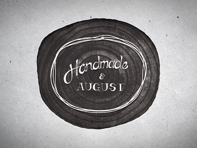 Handmade & August circles drawn fun hand paper play tree typography