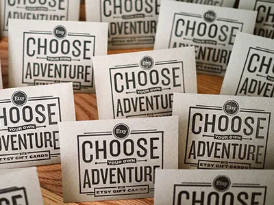 Giftcard Envelope gift card knockout print stamp typography