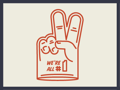 Peaceful Fans fans foam finger hands illustration peace sports