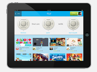 Smudge interface ipad mobile tablet ui
