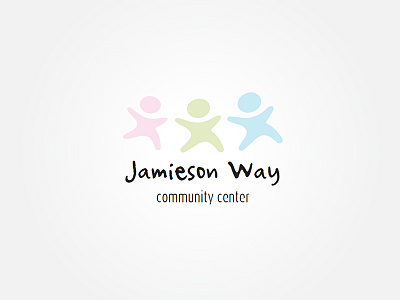 Jamieson Way Logo Concept blue community green logo pink soft colours