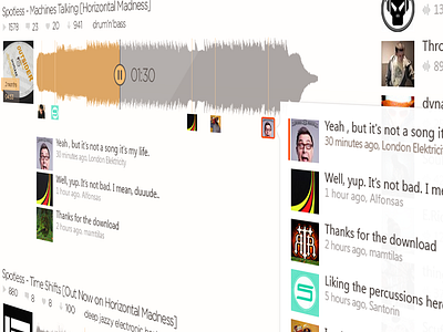 Soundcloud.com Windows 8 application information architecture interaction design ui design ux design