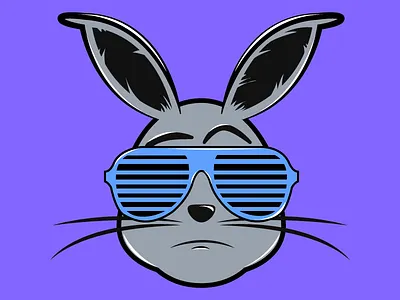 Kanye West Bunny Rabbit adobe adorable bunny cartoon cs6 cute ears eyes face fur furry glasses hair hairy illustration illustrator kanye mouth nose rabbit shades sun west whiskers