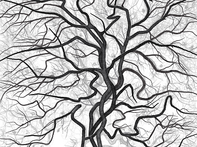 Mystery Project 37.1 dan kuhlken dkng nathan goldman poster process sketch texture tree vector