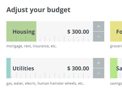 Meet Scott —> What Can I Spend colorful flat open sans redesign simple ui ux