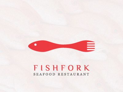 Fishfork iconic identity logo design