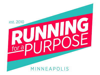 Running for a Purpose green logo minneapolis neon red running