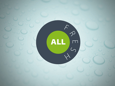 Logo of ALL FRESH restaurant cyrcle food fresh logo logo design restaurant