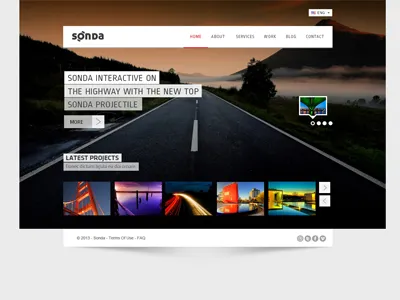 Sonda PSD Theme design interactive psd sonda theme theme forest