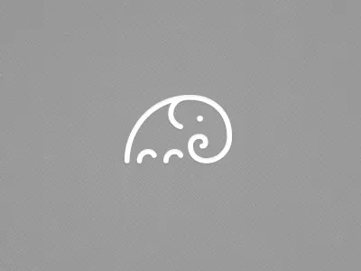 Elephant icon. align branding cute elephant grey icon identity line logo mark ratio