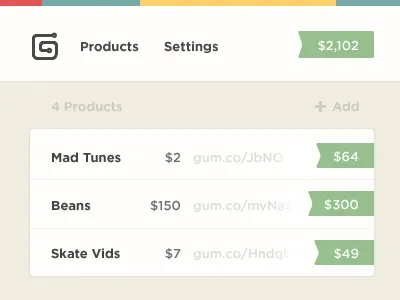 Gumroad 11 cms simple ui