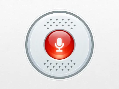 Record button button mic record red