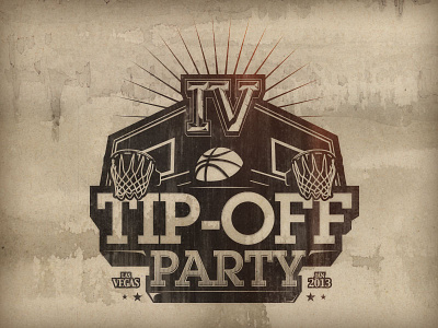 Tip Off Party Concept basketball hoops identity illustration logo party sports tip off vintage