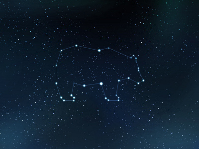 Launched! bear constellation gridzzly launched space space art star