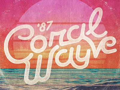 Coral Wayve Mixtape illustration mixtape retro summer typography