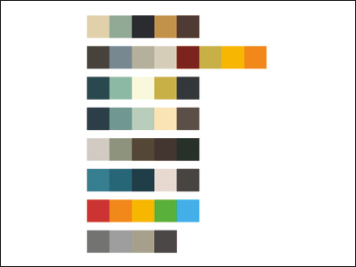 Colour palettes branding colour