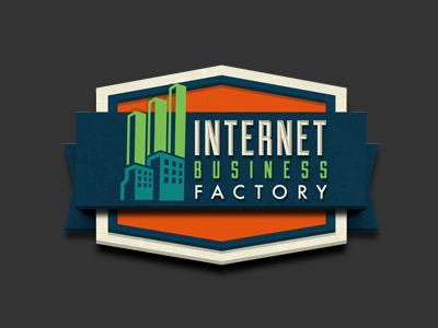 IBF Final Rendered logo business factory internet logo retro