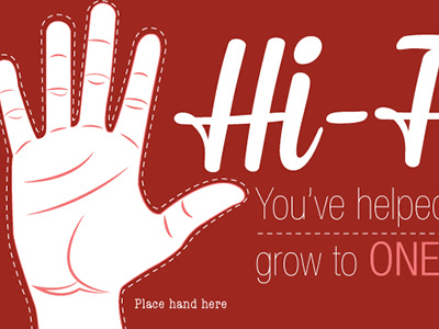 One Million Fans hand hi five illustration