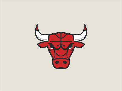 Chicago Bulls 23 3d animal ball basketball beige black bull chicago head horns jordan logo mascot nba pippen pissed rebrand red sports