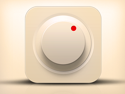 Timer button icon ios knob lights reflections shadows