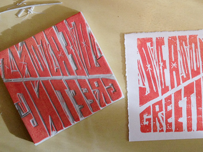 Block Printing test block holiday printing