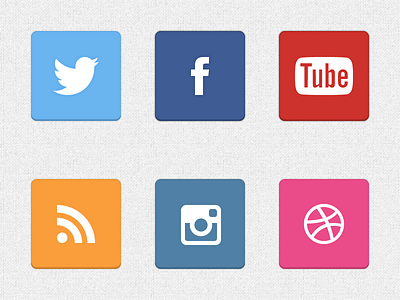 Icons clean dribbble facebook icons instagram rss twitter