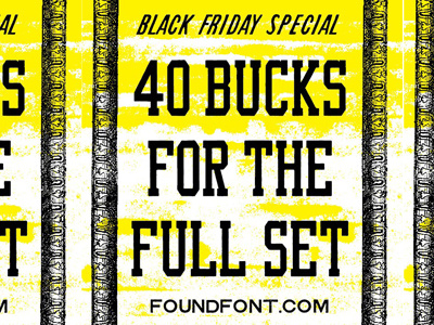 FOUNDFONT™ black friday deal typography vintage typography