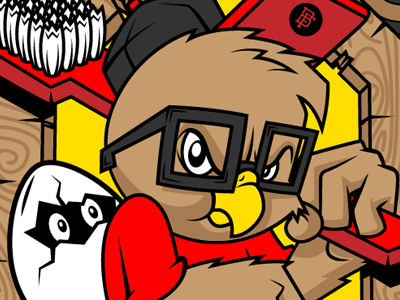 So Cluckin' Fresh cartoon character design chicken hawk illustration vector