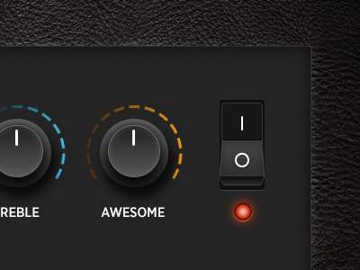 Knobs knobs led light pixels skeuomorphic switch web