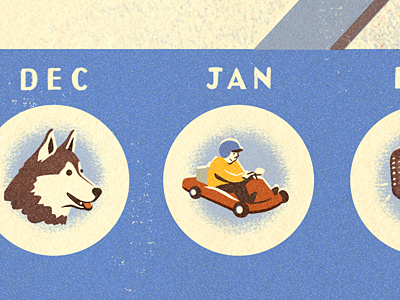 Ski Calander go kart siberian husky skiing season