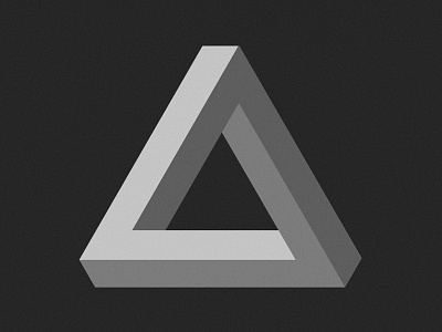 Impossible grayscale illusion impossible mathematical minimalist monochrome object optical penrose triangle tribar