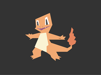 Charmander charmander fire illustration pokemon vector