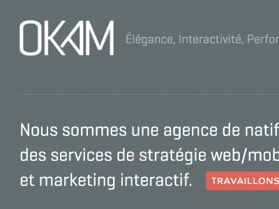 Footer OKAM footer geogrotesque okam