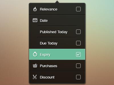 Dropdown Menu alpha aqua green black checkbox deselect dropdown icons menu select transparent ui water green