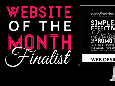 Website of the Month Finalist blatant self promotion website wotm