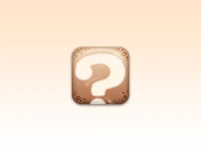 Icon Attempt #2 brown bubbles coffee icon iphone latte question mark tea