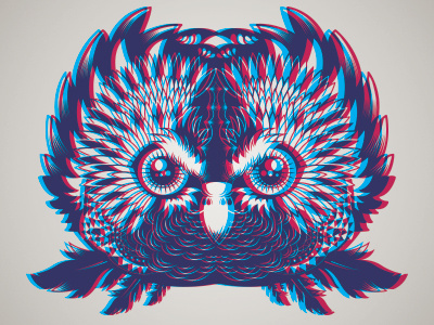 Owl Drawing Rebound 3d animal drawing feather illustration owl owls vector