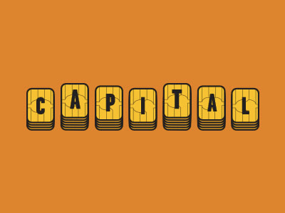 Capital One capital card chip credit flat gold one vector