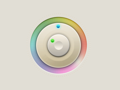 Push and roll controller circle flat icon icons light music rounded soft ui uidesign volume