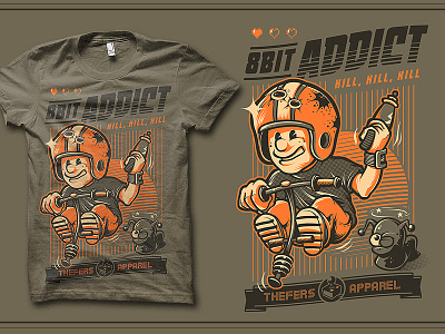 8Bit Addict 16bit 8bit bob mosquito bobmosquito commander keen retro retrogames tee the fers thefers