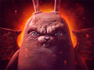 Fallen angel (vinil toy) 3d 4d angel evil fallen icon illustration ios krol krolone mac poster rabbit russia toy vinil zbrush